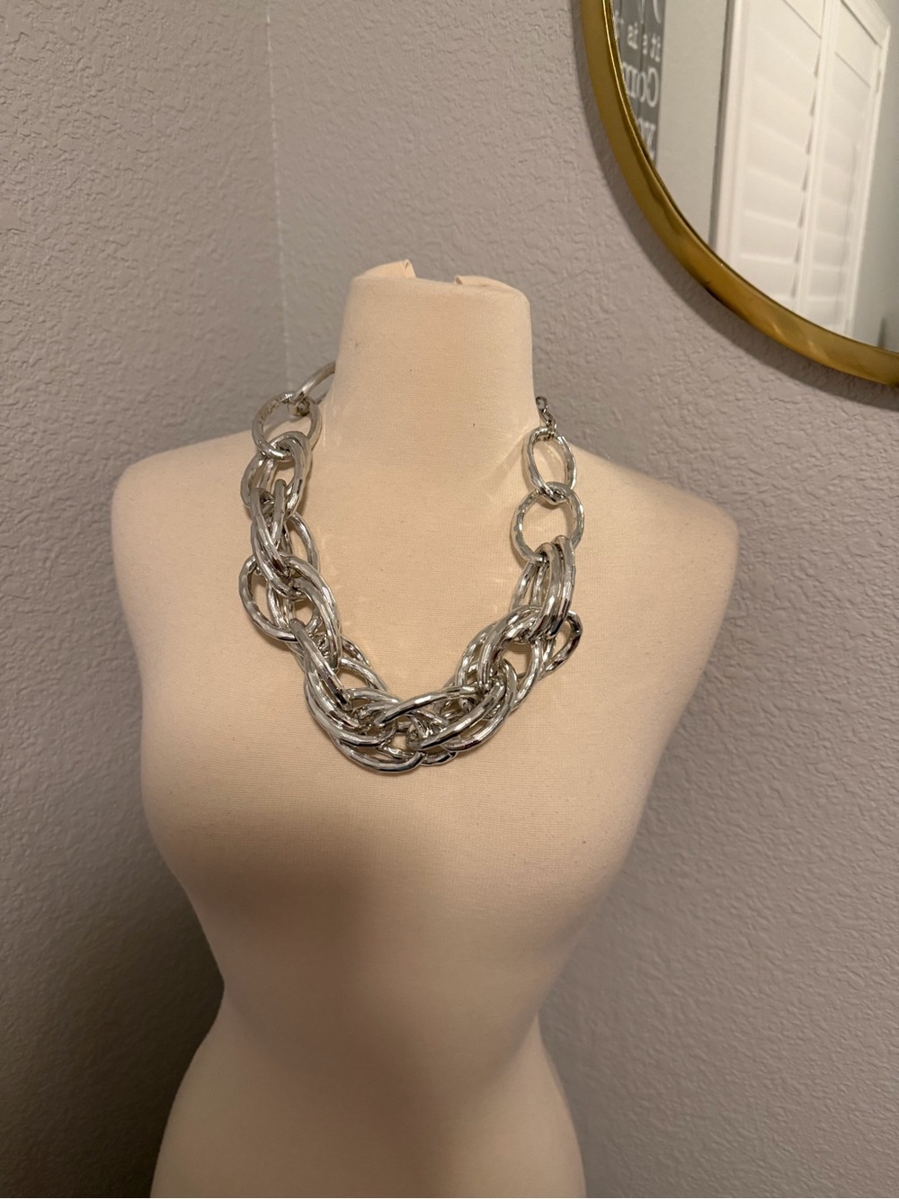 Silver Oversized Link Necklace